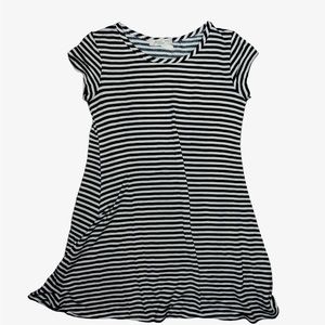 PINC | GIRLS SHORT SLEEVE STRIPED CREW NECK DRESS LARGE
